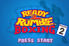 Ready 2 Rumble Boxing Round 2 title screen for GameBoy Advance